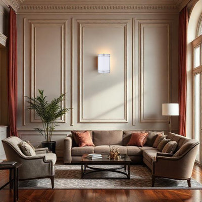 Kenedee Nickel LED Flush Mounted Sconce