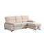 Canapé-lit modulaire réversible en tissu de velours beige l 97,5 po Kipriano-1701057192
