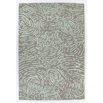 Tapis bleu/gris touffeté à la main Natalya