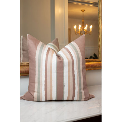 Brother Stripe Square Pillow Cover & Insert
