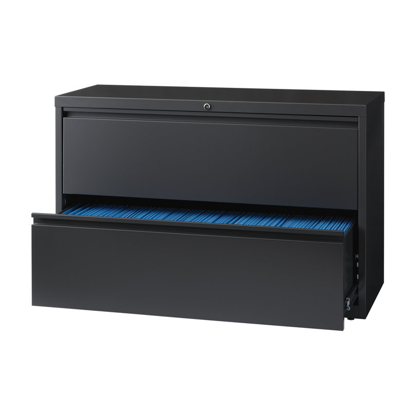 42'' Wide 2 -Drawer Steel File Cabinet, Charcoal