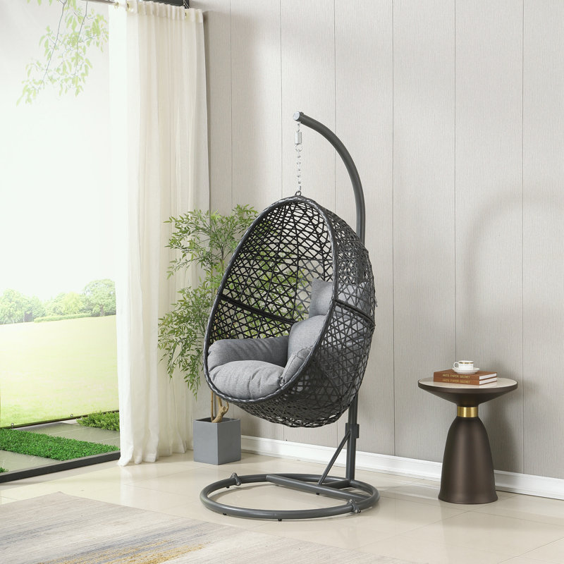Fauteuil œuf pour 1 personne Cythia, Gris