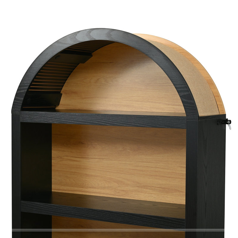 Ensemble de 2 bibliothèques avec tablettes de rangement ouvertes, Black
