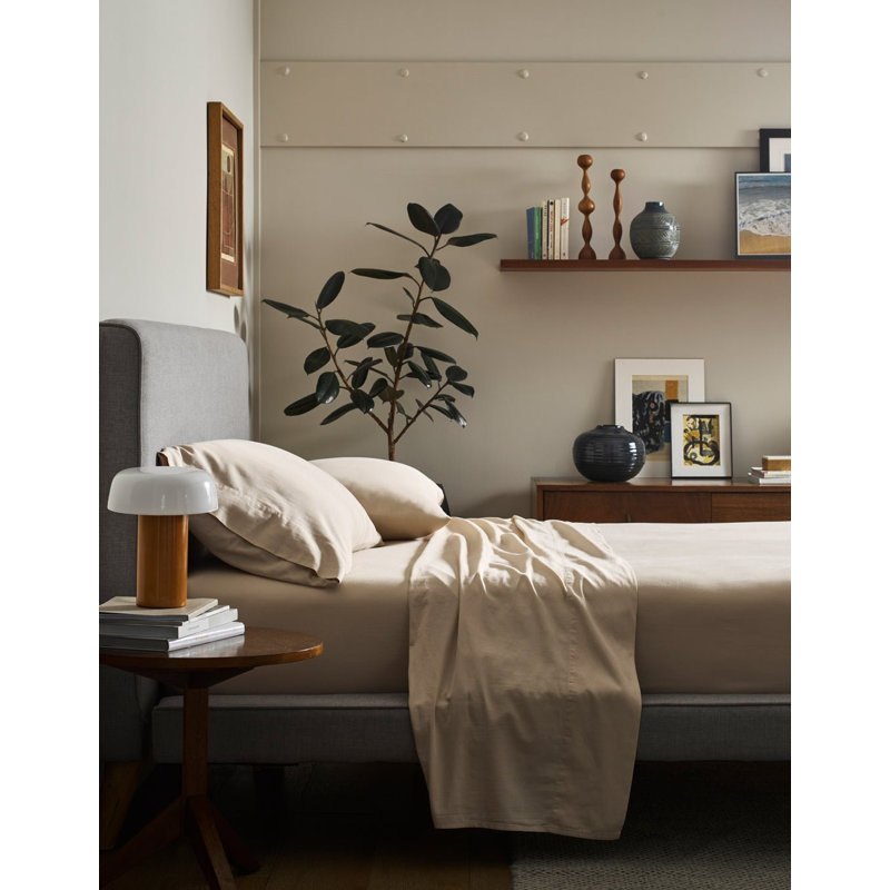 Soft-Wash Cotton Sheet Set, Queen Sheet Set, Driftwood