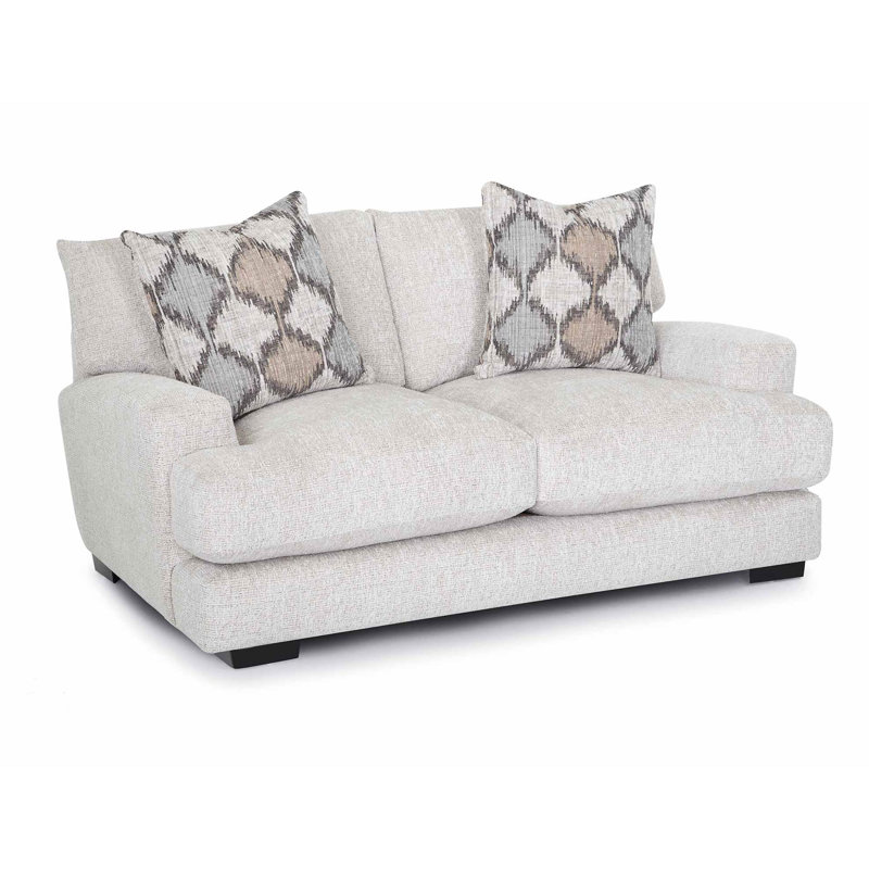 Causeuse Katharine, Beige, Gris / brun / bleu