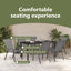 7 Piece Garden Dining Set Steel-457236316
