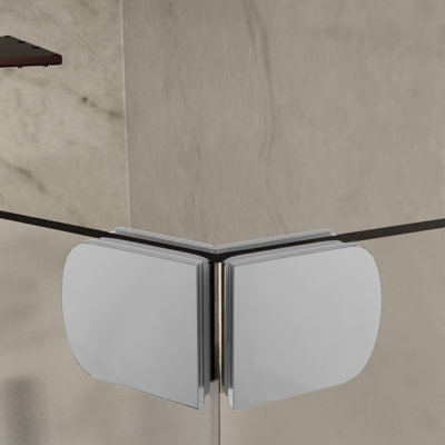 F4DE368E860E4EEEB6CA7A53A3A3DC3A Verre à cambrure à pince en verre chrome poli à 135 degrés