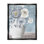 «Round Flower Blossom Bouquet Blue Paint Speckles» par Kim Allen - peinture à cadre flottant sur toile