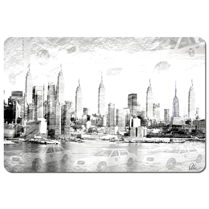 Avanna Polyester-Coated Hardboard No Pattern Rectangle Placemat