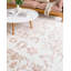 Tapis rose en microfibre tissé à la machine Floral-839549028