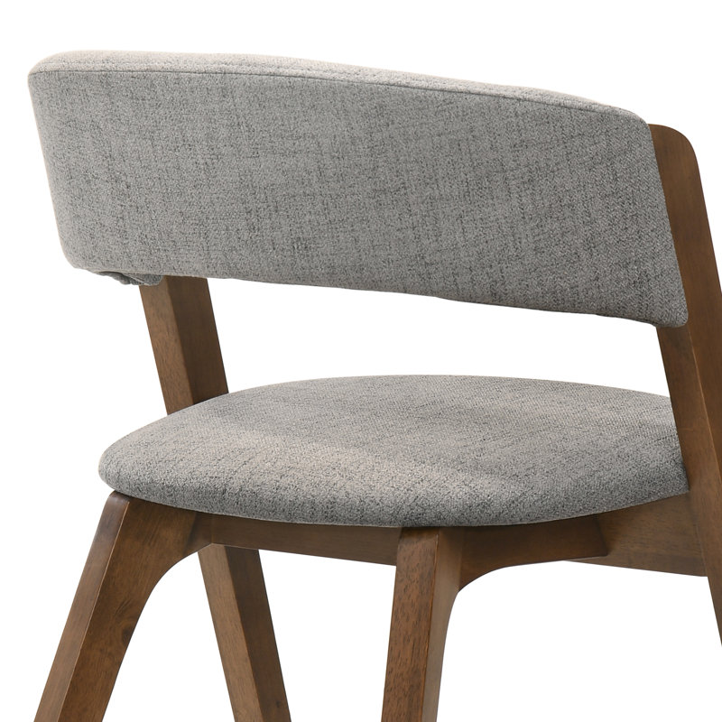 Chaise d'appoint rembourrée Bailey, Brun / Gris