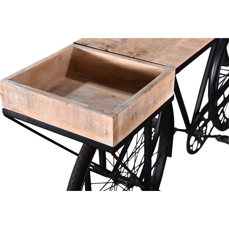 73'' Solid Wood Top Console Table