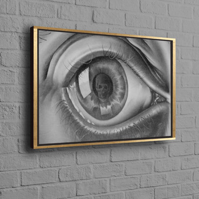 Modern Escher Eye Themed Cotton Canvas Art Ideal for Stylish Room Decor and a Unique Personalized Wedding Gift for Couples