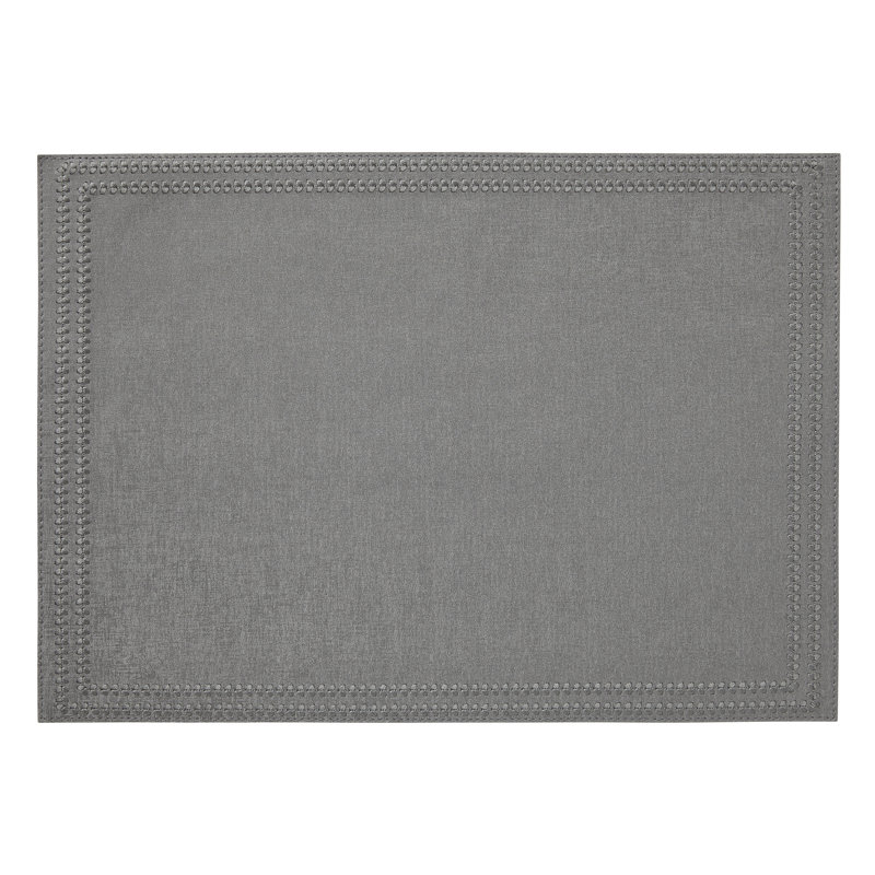 Paloma Linen Rectangle Placemat, Silver Gray