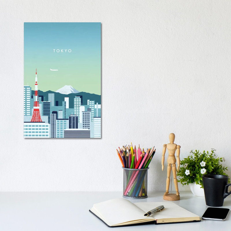 Tokyo 1 Piece Wrapped Canvas Wall Art, 20.32 cm H x 30.48 cm W