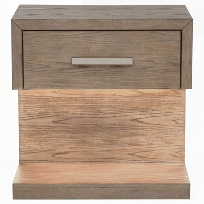 Table de chevet brune à 1 tiroir