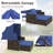 Rattan Daybed w/ Adjustable Backrests & Retractable Canopy for Patio-1847037922