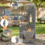 Outdoor Fountain with Lights