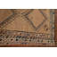 Tapis brun en laine noué à la main de conception unique des années 1950 de 4 pi 0 po x 7 pi 8 po Yoshioka