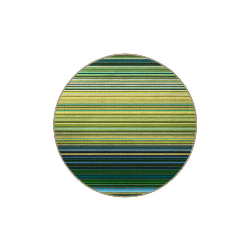 Tapis vert tissé à rayures, Sous-tapis carré 3 pi 3 po inclus