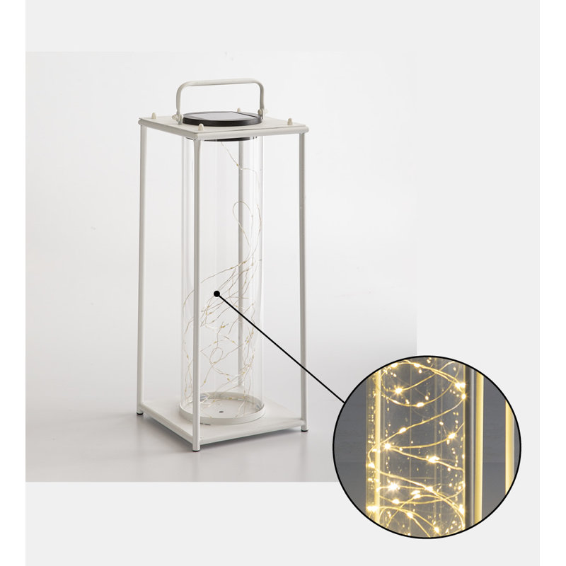 Lampe sur pied d'extérieur à énergie solaire à DEL intégrée, H 19 po x l 8 po x P 8 po