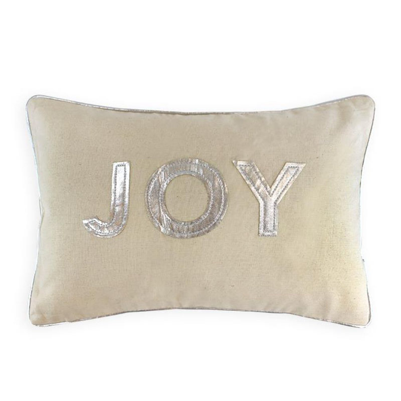 Reversible Throw Pillow, Feathers, Silver
