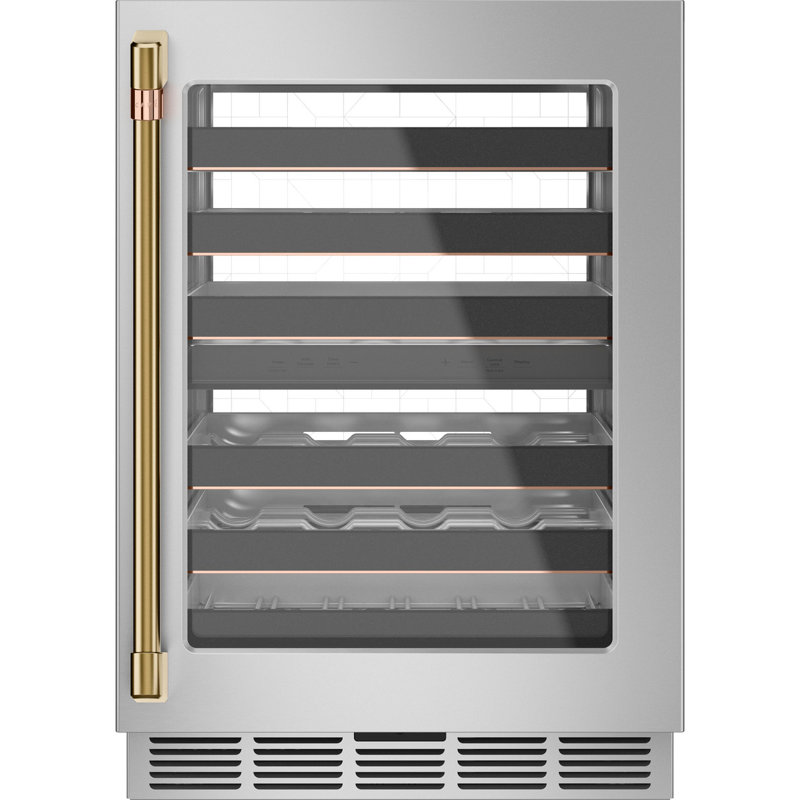Undercounter Refrigerator Bar Pull, Brushed Brass