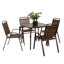 5-Piece Plastic Chair And Steel Table Outdoor Dining Set-1325860720
