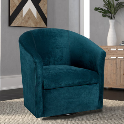 Fauteuil pivotant Ocean bleu - Profondeur d'assise : 58 cm, largeur d'emballage : 79 cm, revêtement en microfibre pratique et pivotant, mousse haute densité 1,9, grande durabilité
