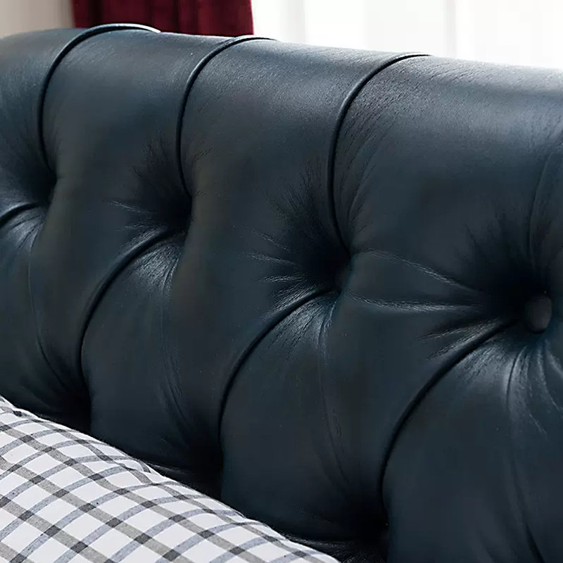 Chaise longue simple, Similicuir vert foncé