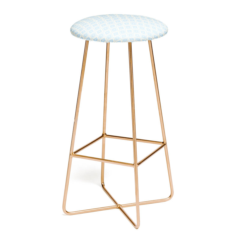 Tabouret de bar Hello Sayang, Tabouret de bar (siège d'une hauteur de 30 po), Bleu, Or