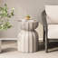 Table basse 13 po 2 pièces en ciment blanc imperméable 13 po, pour patio, jardin, salon de jardin, sans assemblage,-1101718112