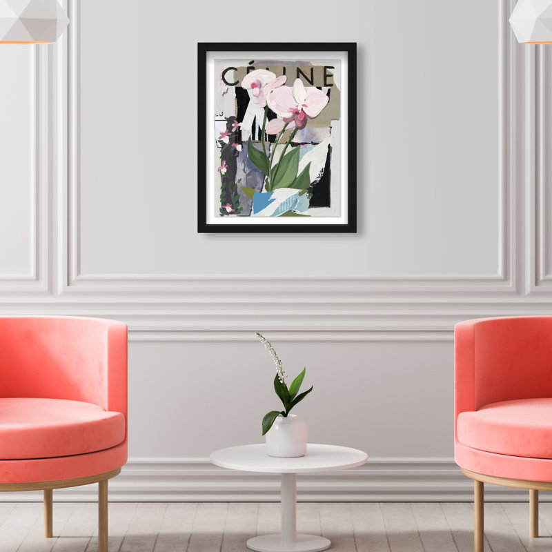 Fine Art Fashion Framed Graphic Art, 17.5"H x 21.5"W, Black Shadowbox