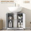 Armoire de salle de bain sous le lavabo avec 2 portes (sans lavabo)-1266672952
