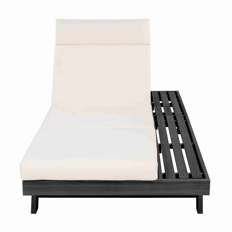 Ensemble de chaises longues, Crème, Noir