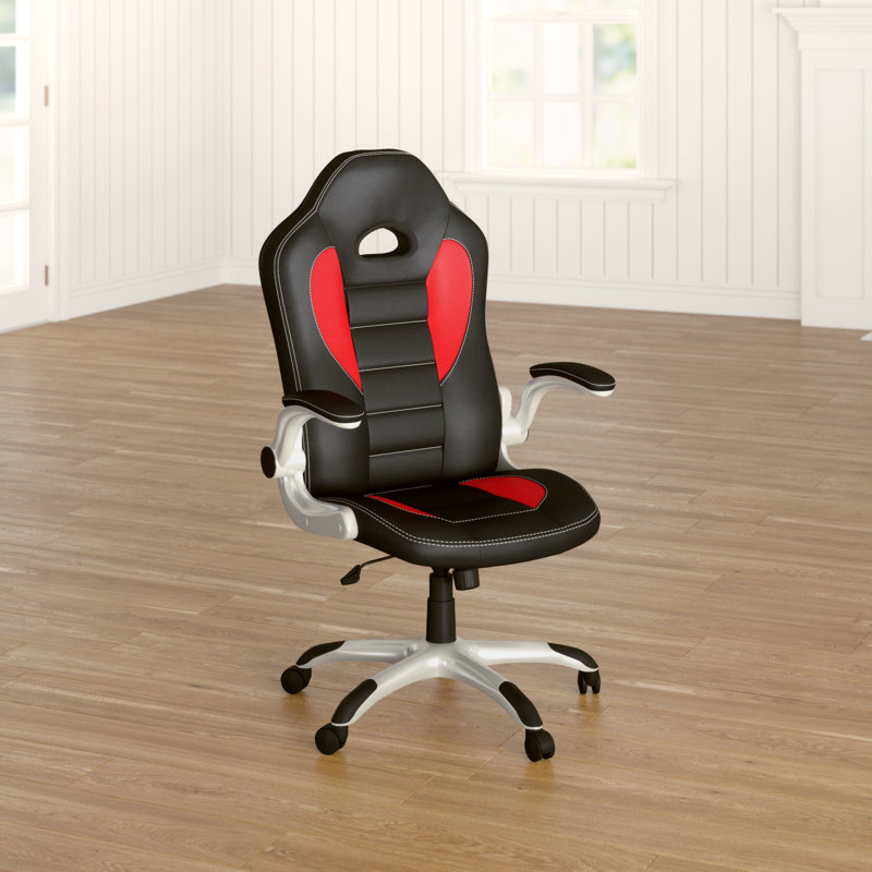 Wayfair Basics™ Reclining and Adjustable Height PC & Racing Game Chair in Black, Red and Black
