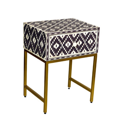 Yollanda 1 - Drawer Resin Nightstand
