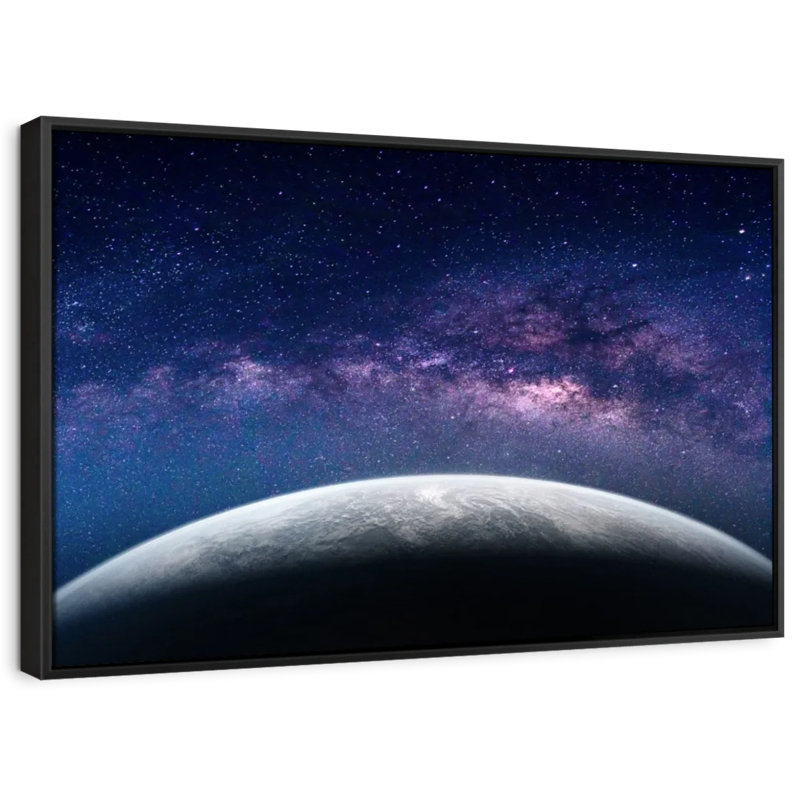 «Earth and the Milky Way», reproduction sur toile, H 9 po x l 13 po