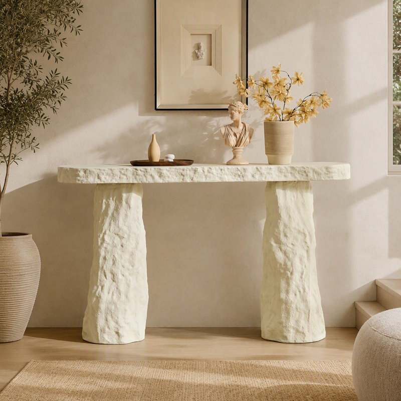 Table console d'entrée en fibre de verre