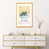 Toile avec cadre en bois beige