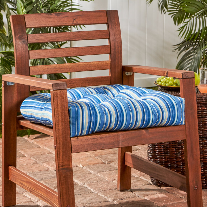 Shipton Outdoor 20'' Dining Chair Seat Cushion, Sapphire, 2