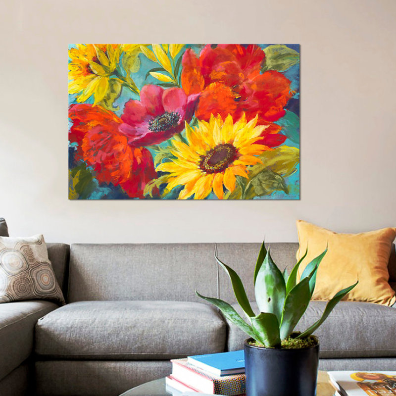 «Happy Days», reproduction sur toile, H 18 po x l 26 po x P 1,5 po, Toile tendue, Pas de tapis