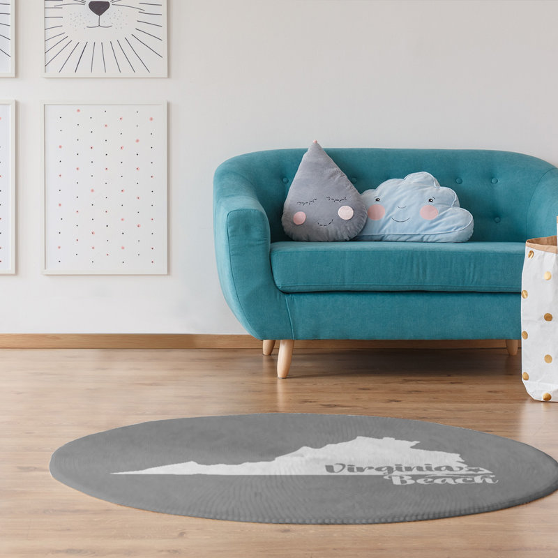 Chenille Indoor Rug, Round 5'