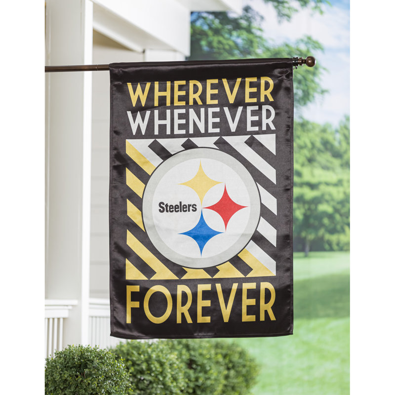 Drapeau de maison en polyester Deeric 0,05 x 4 po, Pittsburgh Steelers