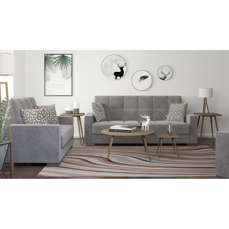 Canapé-lit convertible en microfibre Nimbusflow, Gris