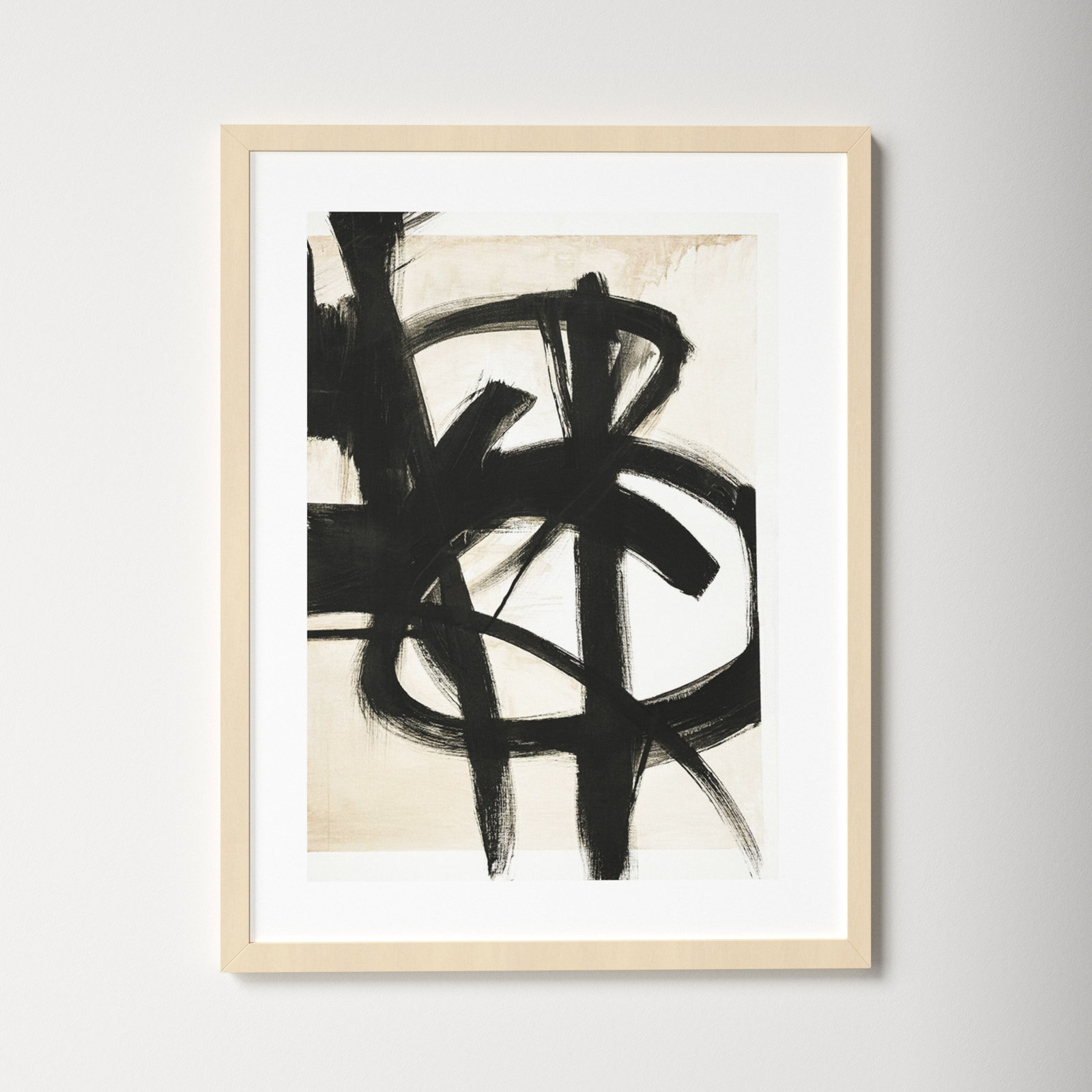 Graphical Shapes 7 by Design Fabrikken, Brown Framed Paper, 26.12" H x 20.12" W x 0.88" D