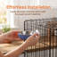 Bol pour animal en acier inoxydable suspendu pour cage à crochet à hauteur réglable 6,3 x 5,51 x 1,97 po, bleu-131407794