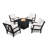 Braxton 5-Piece Deep Seating Conversation Set with Fire Pit Table-50289079-50289087