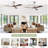 52" Solid Wood Blades Ceiling Fan With Lights Remote Control,Quiet Dc Motor 3 Blade Ceiling Fans 6 Speed Levels,Reversible Ceiling Fan, For Patio Living Room, Bedroom, Office,Indoor-857094110-857094098