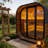 4-6 Person Outdoor Traditional Steam Sauna – Carbonized Spruce, Tinted Glass, Weather-Resistant Shingle Roof For Backyard Spa Relaxation-121606712-121606716